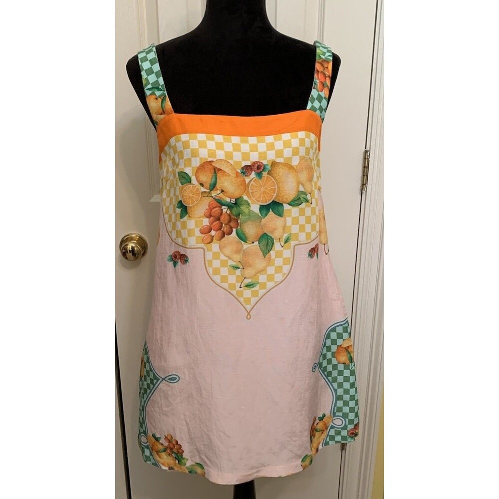 Antonio Melani Size XS Dress Eliana Printed Linen Square Neck Sleeveless New